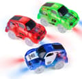 3-pack LED nattlampa bilar för barn (blå, röd, grön) Packaging 1