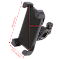 Miniatyrbilde 8 av 8: Universell motorsykkel/sykkel styre/festeholder for C Svart Black one size