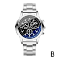 Miniatyrbillede 1 af 11: Herreur Quartz Urværk Business Ur Automatisk M Black One size