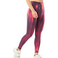 Miniatyrbilde 3 av 5: Høy midje yoga bukser Aurora trykt løping trenings leggings rød Ed S
