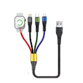 Pikkukuva 1 / 7: 2 in 1 Kello- ja puhelin USB-latauskaapeli Type C -kaapeli magneettinen latausjohto
