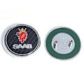 Pikkukuva 1 / 5: Kampanja edulliseen hintaan! 68mm 2 3-nastainen Saab auton etukannen tunnus takaluukun puskurin merkki Saab 9 3 9 5 9-3 9-5 Saab tunnus tarra tarvikkeet Yal Rear Carbon