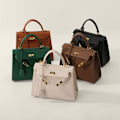 Miniatyrbillede 2 af 4: Håndlavet Brun Crossbody Taske til Kvinder 28x11x20 Kaffe Brun Dark green Small size: 22*7*16