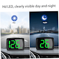 Miniatyrbild 9 av 9: Bil Digital Hastighetsmätare Kmh 2,8 Tum Display Skärmbil Head-up Display Gps Speedometer Kmh Hastighetsvarning Head Up Display För Alla Bilar