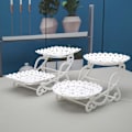 Miniatyrbillede 4 af 4: Kageopsats Dessert Holder Cupcake Kage Cookie Bakke Holder Buffet Frugt Holder Bryllup A Hvid