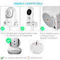 Miniatyrbilde 6 av 7: Universal Baby Monitor Holder Lengre Hvit Fleksibel Silikon Babykamera Stativ