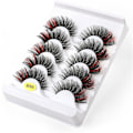 Pikkukuva 4 / 5: (iLashes.SE) 5 paria tekoripsiä - 3D faux mink G828 (musta/pinkki) (G-828)