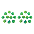 Pikkukuva 4 / 5: 1/2/5 10 kpl valaisevia monisivuisia noppia Noctilucent D20 -setti Sininen+Vihreä 10 kpl [GKS] Blue+Green 10 Pcs 2Set