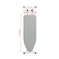 Miniatyrbilde 1 av 7: Polyester strykebretttrekk Høy temperaturbestandig dobbeltlags strykebretttrekk Grå Gray 120*37cm