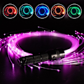Miniatyrbillede 1 af 6: Fiberoptisk pisk, Dance Flow Pixel Whip Super Bright Light Up Rave Toy 40 Farveeffekt Tilstand 360° Roterbar til Dans, Fest, Lysshow, EDM Musik