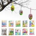 Miniatyrbild 3 av 5: 12 st Färgglada Påskägg DIY Fest Dekorativa Hantverk Konst Ornament Tillbehör för Påskhelgen Nyårsfest Dekoration null - C