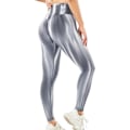 Miniatyrbild 4 av 5: Hög midja yoga byxor Aurora tryckt löpning tränings leggings Grå Grey S