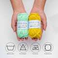 Miniatyrbild 5 av 7: 10-pack Bomullsgarn, Bomullsvirkning, Virkningsgarn 150g Multicolor multicolor