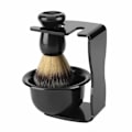 Miniatyrbillede 2 af 5: Barberskål 3 STK Professionel Barberkost til Mænd + Stativ/Holder + Skålsæt