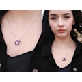 Pikkukuva 2 / 4: Perhoskaulakoru Riipus Naisten Kaulakoru Valmistettu Swarovski-kristallista 【GKS】