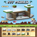 Pikkukuva 1 / 5: Minecraft rakennuspalikat, sisältää 128 kuusikulmaista magneettilelua ja 4 hahmoa, Lumimaja Snow hut 1