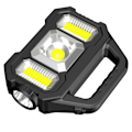 Miniatyrbillede 4 af 8: Solar Udendørs Lommelygte Bærbar Genopladelig Super Lys Vandtæt Multifunktionel Arbejdslampe med Ladekabel COB Sidelys