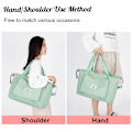 Miniatyrbillede 8 af 10: Stor Kapacitet Foldbar Rejsetaske Dame Rejsetasker - Spot Salg Light Green