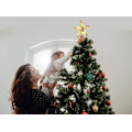 Miniatyrbilde 5 av 6: Juletrestjerne med Lys, Glitrende Juletrestjerne med LED Lys Ornament Fest Hjem Dekor Julepynt