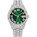 Miniatyrbild 1 av 3: Unisex Kristallklocka Mode Diamantklocka Herr Dam Helt Isbelagda Klockor Lyxig Diamantarmbandsur