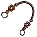 Miniatyrbillede 1 af 5: 1/2/3 Træperle Taske Hank Taske Rem Håndtaske Hank Rem Rød Brun 48cm[GKS] Red Brown 48cm 3Set