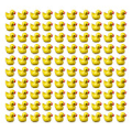 Miniatyrbilde 4 av 5: 100/200 stk Mini Gummibader Miniatyr Harpiks Andunger Gule Små D 200pcs yellow 200pcs
