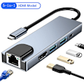 Pikkukuva 5 / 5: USB-telakointiasema tietokoneelle, 5-in-1 USB-C Hub HDMI-sovittimeen