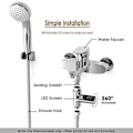 Miniatyrbild 5 av 5: LED digital badtermometer, duschtermometer 5-85 grader realtids vattenflöde med 360° roterande skärm