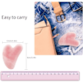 Miniatyrbilde 1 av 5: Gua Sha - Gua Sha-stein for ansikt - Hjerteformet stein for ansiktsbehandling - Anti-rynke massasjeverktøy for ansikt - Gua Sha ansiktsmassasje (Rosa)