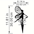 Miniatyrbillede 2 af 5: Blomsterfe havepynt til have, græsplæne, jordspyd, udendørs dekoration