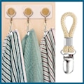Miniatyrbild 9 av 10: 4-pack Handduksklämmor Handdukshållare BEIGE beige