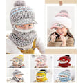 Miniatyrbild 3 av 5: Sztxj Vinter Varma Barn Stickade Fleece Mössa Hatt Med Visir Huva Öronlapp Mössor För Flickor Pojkar Ull Mohair Flerfärgad, Grå