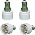 4-pack E14 till G4 MR16 GU5.3 GU4 basadapter för LED- eller halogenlampor