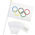 Miniatyrbilde 1 av 5: 20 små olympiske flagg, dekorasjon til OL, Paris 2024