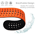 Miniatyrbillede 2 af 6: Quickfit 26mm Silikone Blød Sports Vandtæt Åndbar Armbånd til Garmin Fenix 5X Plus, Fenix 6X Pro/Sapphire, Enduro, Tactix Bravo Orange-black