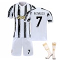 Miniatyrbild 1 av 6: Juventus Ronaldo Barn/Vuxen VM-Set W Svart Vit Svart&Vit Black&White xl