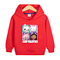 Miniatyrbilde 1 av 6: Hettegensere Gabby's Dollhouse Pullover Jakke Kåpe Gave Rød Rød Red 110cm
