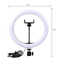 Miniatyrbillede 3 af 5: Selfie Lampe LED Ringlys Stativ 50 - 216 cm + Fjernbetjening black