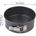 Miniatyrbild 3 av 5: Släppform i non-stick, läckagesäker kakform med platt botten, för 1/2 receptportion, rund, läckagesäker, non-stick-belagd form - Svart, 18 cm diameter