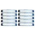 Miniatyrbillede 1 af 4: 10 stk. 24V baglygter med 6 SMD LED sideindikatorer hvidt lys til busser/lastbiler/T