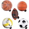 Miniatyrbild 3 av 4: Väggmonterade Bollhållare - 2-pack Bollställ Platssparande Väggmontering Displayförvaring Fotboll Sovrumstillbehör (Svart)