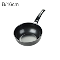 Miniatyrbillede 1 af 11: Non-stick Gryde Mini Induktionskomfur Non-stick Kasserolle Husholdning blackB 16 cm