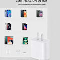 Miniatyrbilde 4 av 5: PD 20W strømadapter hurtigladehode for IPhone 12 13 mobiltelefonladerblokk