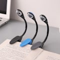 Miniatyrbilde 2 av 3: Les med letthet med vår boklampe - Leselampe med LED og klips Svart blue