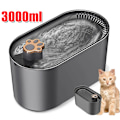 Miniatyrbild 1 av 5: 3L kattvattenfontän för hundar LED dricksvatten skål automatisk dispenser