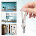 Miniatyrbild 10 av 10: 4 st Handduksklämmor Handdukshållare VITA white