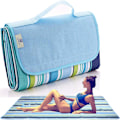 Miniatyrbild 1 av 5: Strandfilt Extra Stor Picknickfilt Sandtät Vattentät Utomhus Inomhus Filt Lättviktig Praktisk Matta Portabel Strandmatta för C-AD10-
