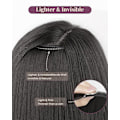 Miniatyrbilde 5 av 5: Clip In Hårextensions, 6 stk. 60 cm Svarte Hårextensions Lange Havfruebølger Bølgete Syntetisk Clip On Hårstykke for Kvinner Svart