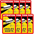 Pikkukuva 1 / 4: Angles Morts -tarra, asuntoautojen katveet, 10 kpl, auton katveiden varoitustarrat, heijastavat, säänkestävät, itseliimautuvat tarrat