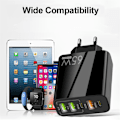 Miniatyrbillede 3 af 5: 65W PD-lader USB smartphone opladeradapter med type-C PD+3USB telefonoplader og strøm white